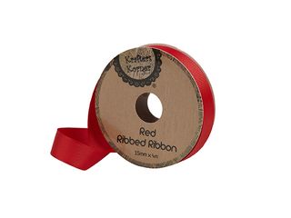 Satin Ribbon 15mm x 4m Red